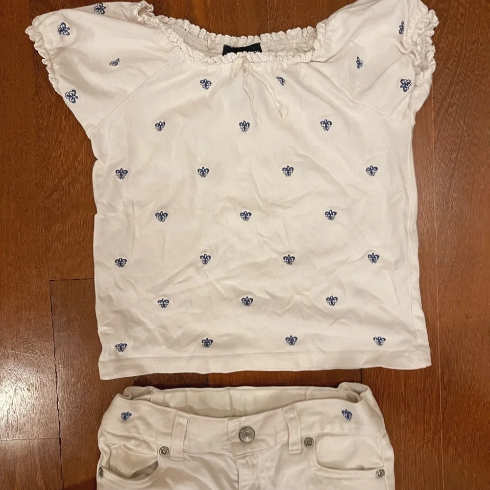 Ralph Lauren Vintage 2 Piece Blouse and Jean Set